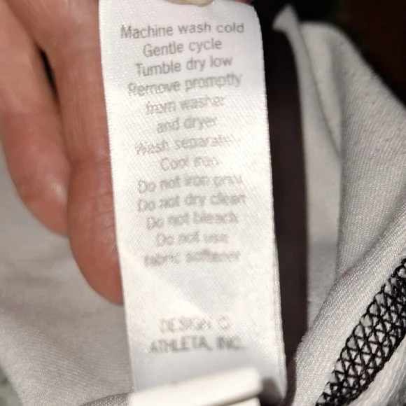 Athleta Black and White Floral Leggings - Picture 5 of 6